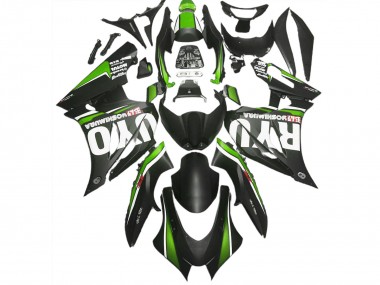 17-23 Matte Black & Green GSXR 1000 Fairings