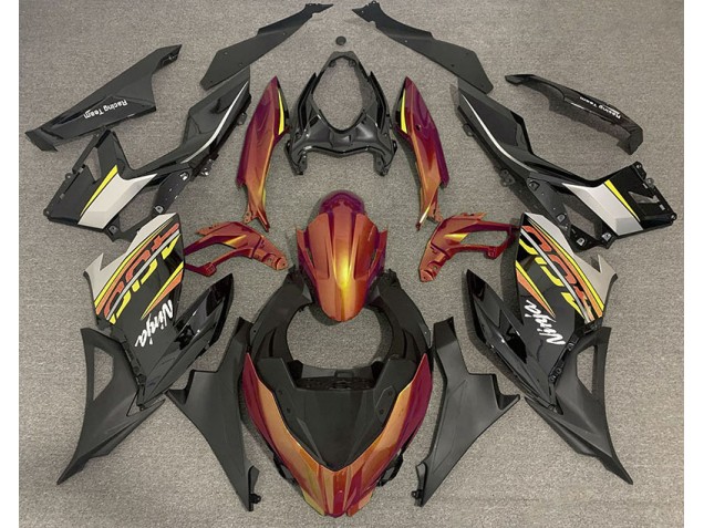 18-23 Liquid Orange and Grey Ninja 400 Fairings