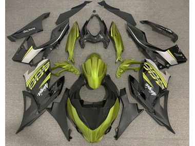 18-23 Liquid Yellow and Grey Ninja 400 Fairings