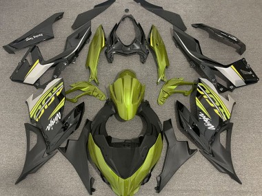 18-23 Liquid Yellow and Grey Ninja 400 Fairings