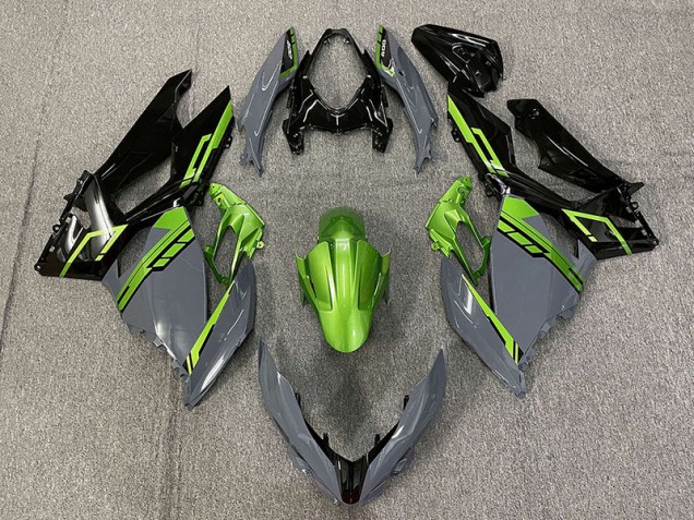 18-23 Nardo Grey and Green Ninja 400 Fairings