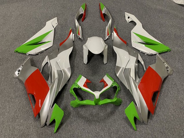 19-23 Custom Red / Green and Silver ZX6R Fairings