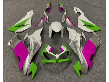 19-23 Gloss Green Pink and Silver ZX6R Fairings