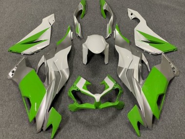 19-23 Gloss Green White and Silver ZX6R Fairings