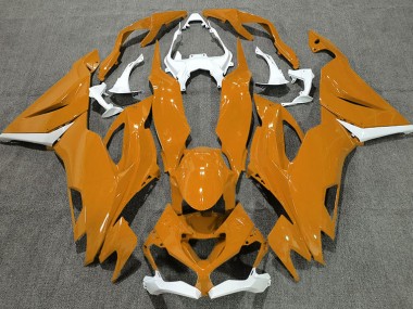 19-23 Gloss Orange & White ZX6R Fairings