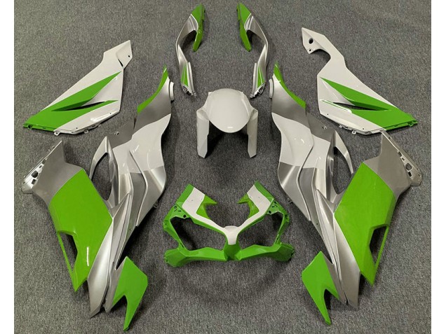 19-23 Green White and Silver ZX6R Fairings