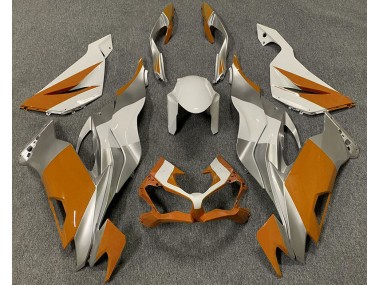 19-23 Orange White and Silver ZX6R Fairings