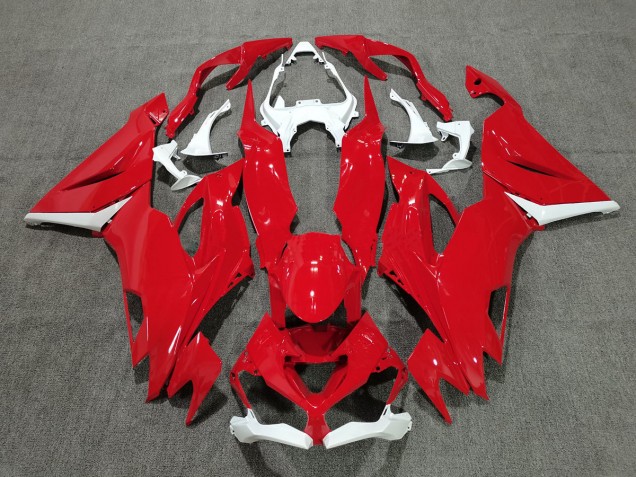 19-23 Red with White ZX6R Fairings