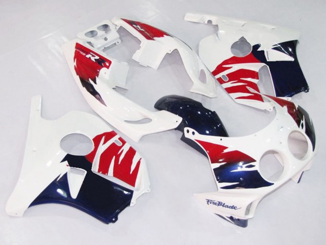 90-98 White Red and Blue CBR250RR Fairings