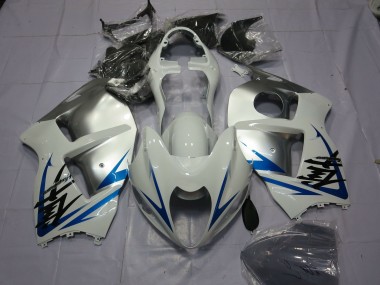 97-07 Blue White and Silver GSXR 1300 Hayabusa Fairings