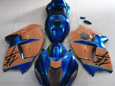 97-07 Gloss Blue and Desert Tan GSXR 1300 Hayabusa Fairings