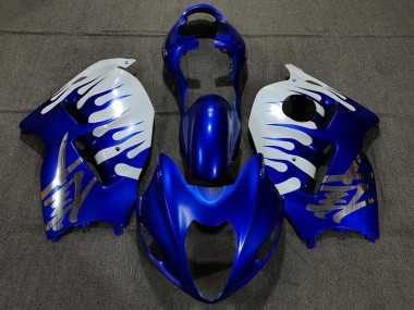 97-07 Gloss Blue and White GSXR 1300 Hayabusa Fairings