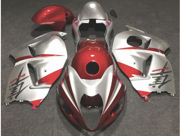 97-07 Gloss Red and Silver GSXR 1300 Hayabusa Fairings