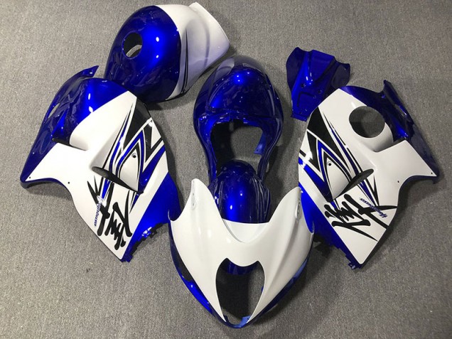 97-07 Gloss White & Blue GSXR 1300 Hayabusa Fairings