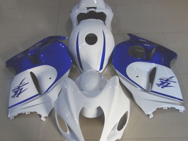 97-07 Gloss White & Deep Blue GSXR 1300 Hayabusa Fairings