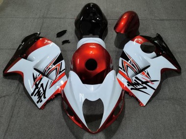 97-07 Gloss White and Orange GSXR 1300 Hayabusa Fairings